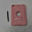 MAKEIT CASE iPad Mini Case, iPad Mini 3 Case Heavy Duty Hybrid Shockproof Protective Silicone and PC Hard Case Full-Body Rugged Protective Case with Kickstand for iPad Mini 1/2/3 (Rose Gold)