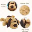 WEIGEDU Floppy Stuffed Dog Puppy Plush Toy, Huggable Beagle Labrador Retriever Stuffed Animal Dogs for Kids Girls Boys Baby Birthday Gift, 20 inch, Brown