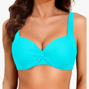 Women Underwire Bikini Top - 2025 Push Up Swimsuit Tops Padded Bra Bathing Suit M