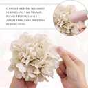80pcs Beige Hydrangea Artificial Flowers Silk Hydrangea Heads with Stems Hydrangea Flowers for DIY Wedding Centerpiece Baby Shower Home Party Decor