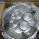 6QT Chafing Dishes for Buffet 4 Pack, Round Dish Buffet Servers and Warmers 304 Stainless Steel Food Warmers for Parties Weddings, Catering Buffet Catering Events, Chafers Servers Sets, Gold & Silver