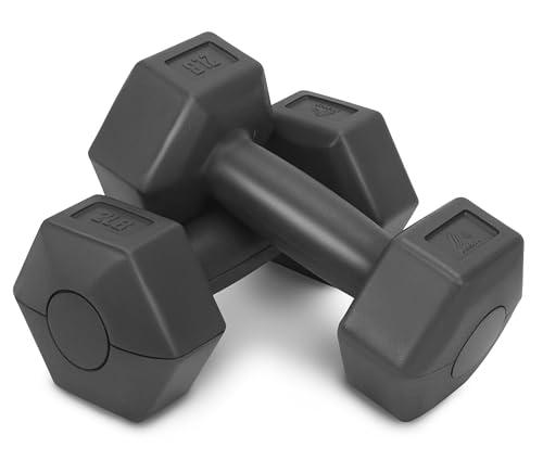 4lb Pair Hex Dumbbells, 2lb Each, Hex Shape for Stability, Compact for Easy Portability, Dumbbell Set for Strength Training, Cardio, Walking, and More, Great for All Fitness Levels