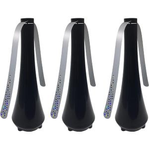 Fly Swatter for Outside or Inside Meal, Picnic Fan for Table Use, Fly Fans for Tables, Barbeque, Events, Battery Operated Food Spinning Fan (3pcsBlack)