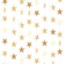 Patelai Glitter Star Garland Banner 2026 Graduation Decor 130 Feet Star Hanging Banner Twinkle Backdrop for Party Birthday Classroom Wedding Supplies(Champagne Gold)