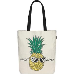 Ecoright Tote Bag for Women with Zipper, Small Tote Bag, Canvas Bag, Reusable Cotton Bag for Beach, Grocery, School & Work