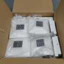 EXCMARK 4x4 Solar Post Cap Lights, 8 Pack Fence Deck Post Lights Outdoor Solar Powered Waterproof with Two Light Modes Warm&Cool White for Garden Patio Decor. (Classic White, 8)