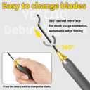 Deburring Tool with 10 Extra High Speed Steel Swivel Blades,Deburring Tool 3D Printing Double Head Anti Skid Handle, Which Can be Rotated or Fixed 360 Degrees,for Metal, Resin, Copper, Plastic
