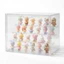 Acrylic Display Case for Collectibles, 4-Tier Large Stackable Clear Display Box with Removable Shelves and Magnetic Door, Dustproof Showcase for Figures, 1 Pack
