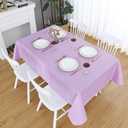 FOLINS&HOME Lavender Rectangle Tablecloth 52 x 70 Wrinkle Free Waterproof Polyester Table Cloths, Spillproof Heavy Duty and Washable Table Cover for Party, Indoor and Outdoor-Oblong/Rectangular
