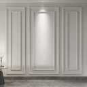 Art3d Premade Bilinear Frame Accent Molding Set, Pre-Cut Decorative Wainscoting Panel for Home Décor, Ready-to-Assemble Glue-On Wall Trim for Living Room Bedroom Corridor, 3 Whole Bilinear Frame