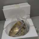 10in Glass Gold Pendant Light Globe Mid Century Modern Kitchen Island Pendant Lighting Brass Frosted Glass Hanging Light Fixtures Milky White Ball Pendant Lights for Dining Room Entry Bathroom