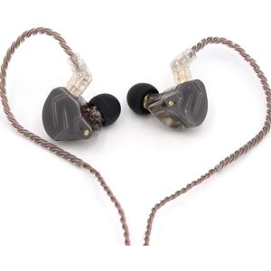 Linsoul KZ ZSN Pro Dual Driver 1BA+1DD Hybrid Metal Earphones HiFi in-Ear Monitor with Detachable Recessed 2Pin Cable, Zin Alloy Panel (Without Mic, Black)