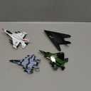 United Sates Air Force 4-Pack Toy Jet Squadron Die Cast Airplanes, Pull Back Military Fighter Jets, Diecast Air Plane Models