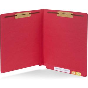 50 Blue End Tab Fastener File Folders - Reinforced Straight Cut Tab - Durable 2 Prongs Designed to Organize Standard Medical Files, Receipts, Office Reports - Letter Size 50 Pack