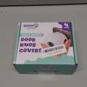 Child Safety Door Knob Cover (4 Pack) Hard-to-Remove Dual-Lock Door Handle Covers for Kids - Reusable Baby Proof Door Knob Locks - Installs Easily, No Tools Needed (White)