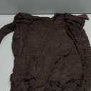 Women Boat Neck Floral Lace Ruffle Hem Layered Mini Dress Slim Fit Long Sleeve Party Cocktail A-Line Short Dress, Large