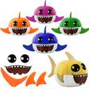 5 Packs Halloween Pumpkin Decorating Kit 3D Shark Pumpkin Making Kit DIY Craft Fall Thanksgiving Colorful Autumn Parts Decoration for Halloween Party Gift