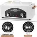 High Temperature Sterilizer Autoclave Machine 110V 300W Nail Tool Sterilizer Dry Heat Sterilizer Dental Tool Sterilizer esterilizador de manicura 1.5L Salon Equipment for Metal Tools with Handle