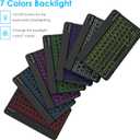 LAMA 7 Colors Backlit Bluetooth Keyboard and Mouse Combo for iPad Pro/Air/Mini, Ultra-Slim Rechargeable Wireless Keyboard and Mouse for iPhone 15/14/13 Pro/Samsung/Tablet/PC/Laptop/iOS/Windows/Android