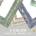 AAQ 8x10 Picture Frame of 3 Set- Picture Frames with HD Plastic Cover,Farmhouse Picture Frames for Table or Wall Hanging (Multicolour)