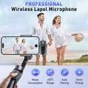 3 IN 1 Model J4 Mini Wireless Lavalier Microphone for iPhone 15 16, iOS and Android Devices - Noise Reduction Lapel Mic for Recording, Clip on Omni Lav Mic for Video Recording, Tiktok, Youtube, Vlog