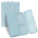 FYY Daily Pill Organizer,7 Compartments Portable Travel Pill Case/Box for Purse Pocket to Hold Vitamins,Cod Liver Oil,Supplements and Medication-SkyBlue, [Folding Design]