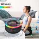 Bluetooth Speaker, Shower Speaker Stereo Sound, IPX7 Waterproof Speakers, Digital Display Portable Speaker with Suction Cup, LED Light, Small Wireless Speakers for Outdoor Party Beach Bathroom, Black