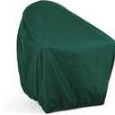 Covermates Classic Outdoor Adirondack Chair Cover  Weather-Resistant Vinyl Patio Chair Protector with Elastic Hem & Mesh Vent for All-Weather Outdoor Seating, 32W x 34D x 38H, Green