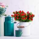 DOITOOL 10 Pcs Artificial Strawberry Stems 10.6 Inch Faux Strawberry Branches for Home Decoration Wedding Party DIY Floral Arrangements and Table Centerpieces