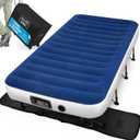 SereneLife EZ Bed Air Mattress with Frame and Rolling Case, Self-Inflating Airbed with Built in Pump for Travel and Hosting, Twin