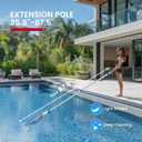 ENHULK Pool Vacuum for Above Ground Pool, Upgraded 13.4" Wide Head & Telescopic Pole, 18.5 GPM Powerful Suction, 60 Mins Runtime, Cordless Handheld Rechargeable Pool Cleaner for Inground Pools, PC15