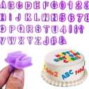 Fondant Letter Cutters, Alphabet Cutters, Letter and Number Fondant Cutter Set, 40-Pieces, Cookie Fondants Cake Mould Letters Cutter for Fondant Icing Baking Cake Decorating and Sugarcraft