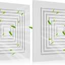 (2-Pack) BP90 Bathroom Exhaust Fan Cover, 9-1/4" x 9" Vent Cover Replacement, Compatible with Broan-NuTone, Square Ceiling or Wall-Mount, Fits Models BP46 663 670 671 675 688 689, White