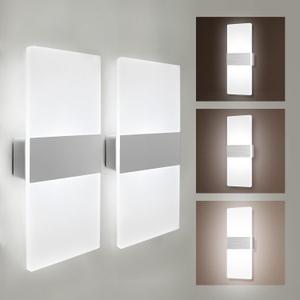 MEHIDFY Wall Sconces Sets of 2, Dimmable Touch Control Wall Lamp, Rechargeable LED Wall Sconces, Battery Operated Wall Lights, Bedside Lamp, Reading Light Bedroom with 4 Brightness (White)