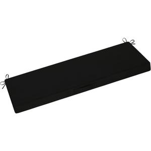 downluxe Outdoor Bench Cushion Waterproof, 42 x 18 Inch Patio Furniture Cushions with Adjustable Ties & Portable Handle, Porch Swing Cushions, Bench Cushions for Outdoor Furniture, Black