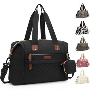 Diaper Bag Tote, Diaper Baby Bags with Pacifier Case, Shoulder Straps, Stroller Clips, Waterproof Large Mommy Maternity Travel Baby Tote for Mom and Dad, black, L