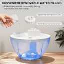 KVM Ultrasonic Cool Mist Humidifier, Quiet Air Humidifiers for Bedroom, Nursery, Office, & Indoor Plants, 360 Rotation Nozzle & 2L Water Tank & Night Light