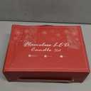 Crystal Club Christmas Flameless Candles, Set of 3 Santa Snowman Real Wax Candles, Battery Operated LED Candles with Remote and Timer for Christmas Tree, Holiday Home Dcor (Red)