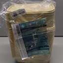 25Pack(50pcs) Meal Prep Containers Reusable, 32oz Bamboo-Powder Food Containers with Lids, Plant-based To Go Containers for Lunch - Microwave, Freezer, Dishwasher Safe