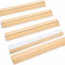 21 Inch Wooden Mahjong Racks with Pushers Set of 4(Log, Large)