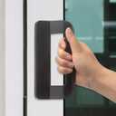 Sliding Door Handle Set (No Lock, Non-Keyed), Fits 5-5/8 Inch Screw Hole Spacing 2 Replacement White Diecast Sliding Patio Glass Door Handles Pulls - Black