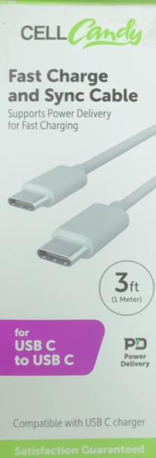 CELLCANDY SILICONE CHARGE and Sync Cable 3ft