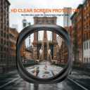 3 x 2+2 Pack for Samsung Galaxy Watch Ultra 2025/Galaxy Watch 7 Ultra Screen Protector Case 47mm, Hard PC Bumper Cover with Anti-Fog Tempered Glass Screen Protector (Black)