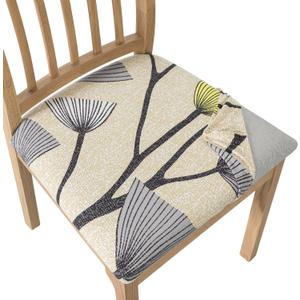 SPRINGRICO Seat Covers for Dining Room Chair Set of 4 Washable Seat Cushion Slipcovers Kitchen Chair Covers (4 Pack, Floral Bloom)