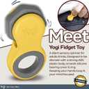 Yogi Fidget Toy for Adults & Kids Sensory Stress Relief Spinner with 5 Silicone Finger Rings Quiet Desk Fidget for Focus at Work, School & Travel (Amber)