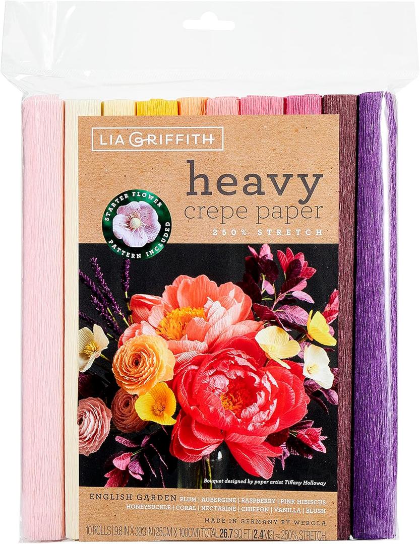 Lia Griffith LG11032 Heavy Crepe Paper, English Garden