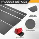 uxcell 304 Stainless Steel Sheet Gap Filler, 30" x 3" Self-Adhesive Metal Molding Trim Strip Gap Cover for Microwave Mirror Frame Home Decoration, Brushed Black