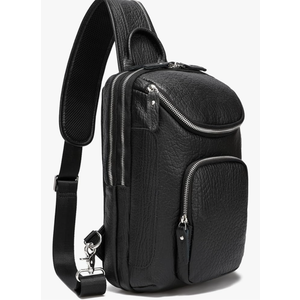 LANNSYNE Vintage Full Grain Leather Sling Bag Crossbody Chest DaypackVintage, Full Grain, Leather, Chest