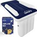 LUMARA Toddler Airplane Bed - Inflatable Airplane Bed for Toddlers, Plane Baby Seat Extender for Kids - Blow Up Air Mattress for Child Flight Sleep with Safety Belt, Innovative Valves, No Pump Blue