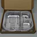 HOMEKOL Stainless Steel Lunch Box, 3 Compartments Metal Bento Box for Kids Adults, LeakProof Lunch Box for School Office, Dishwasher Safe, BPAFree, Tritan Lid, Grey